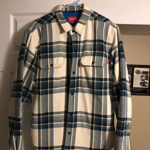 Supreme Pile Lined Plaid Flannel Shirt 